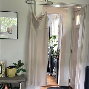 BHLDN cali cowl midi slip dress